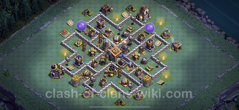 Best Builder Hall Level 9 Anti 2 Stars Base with Link - Clash of Clans