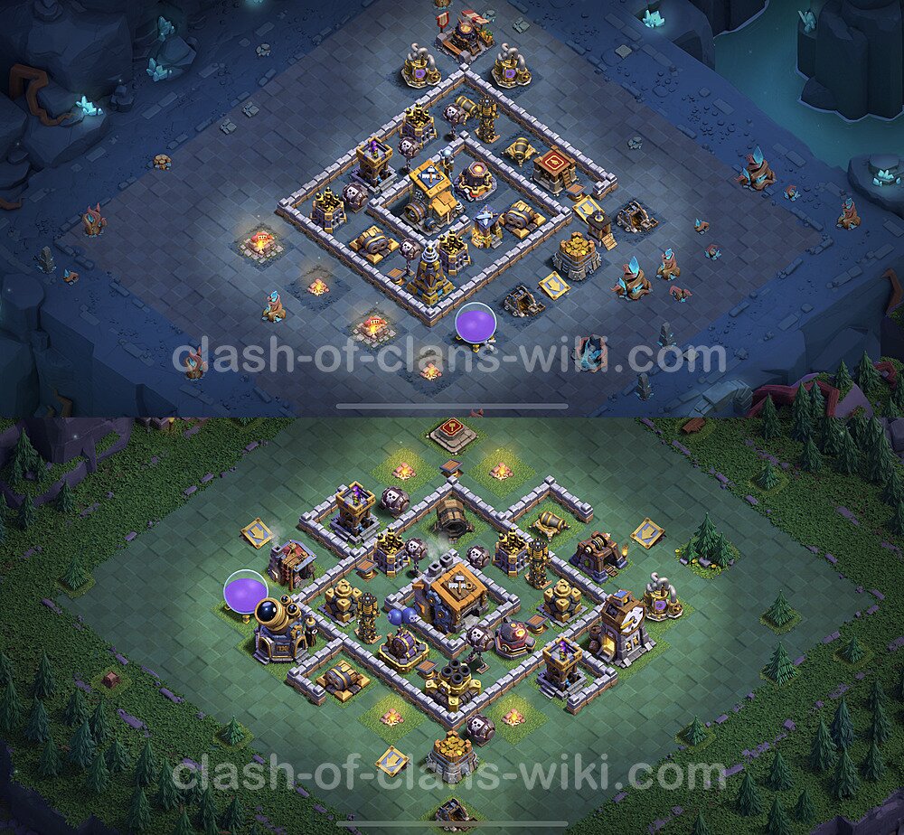 Best Builder Hall Level 9 Anti 3 Stars Base with Link - Copy Design 2023 - BH9, #66