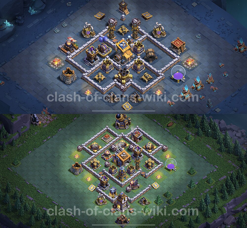 Best Builder Hall Level 9 Anti Everything Base with Link - Copy Design 2023 - BH9, #68
