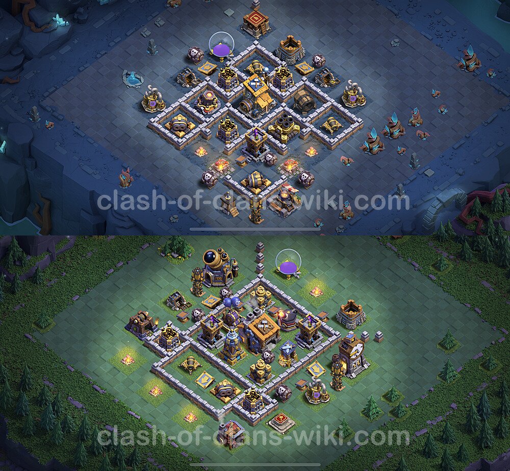 Best Builder Hall Level 9 Anti 3 Stars Base with Link - Copy Design 2023 - BH9, #69