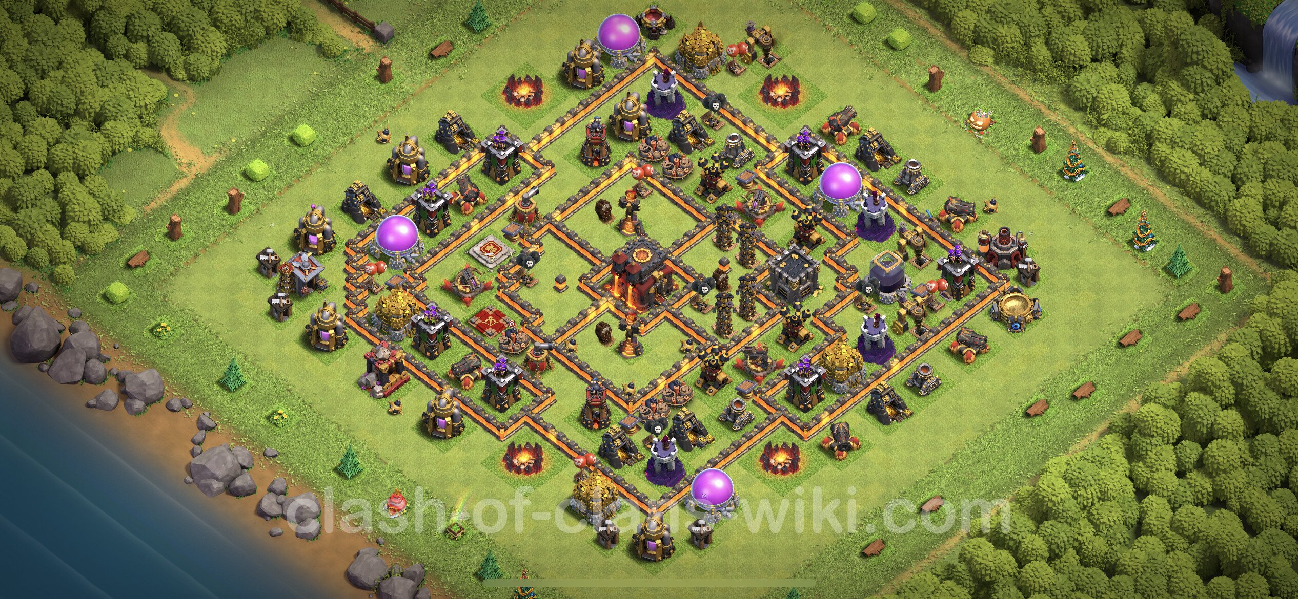 Best Base TH10 with Link Anti Everything - Town Hall Level 10 Base Copy, #65