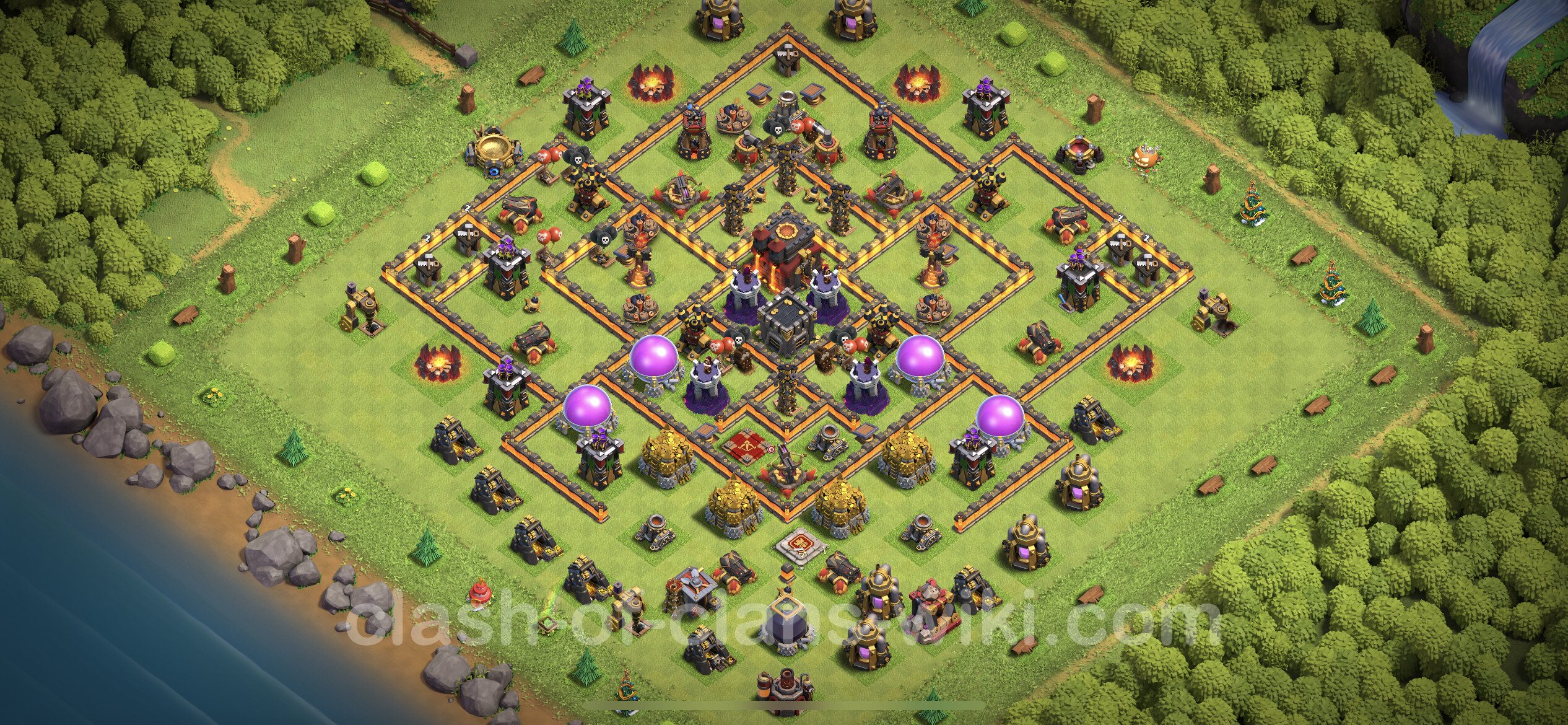Best Anti 2 Stars Base TH10 with Link, Legend League - Town Hall Level 10  Base Copy, #66