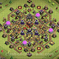 Base plan (layout), Town Hall Level 10 for trophies (defense) (#1100)