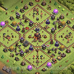 Base plan (layout), Town Hall Level 10 for trophies (defense) (#244)
