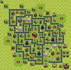 Base plan (layout), Town Hall Level 10 for trophies (defense) (#25)