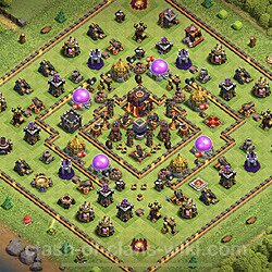 Base plan (layout), Town Hall Level 10 for trophies (defense) (#255)