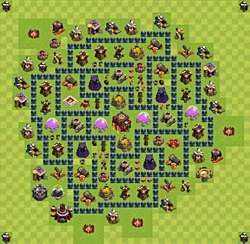 Base plan (layout), Town Hall Level 10 for trophies (defense) (#30)