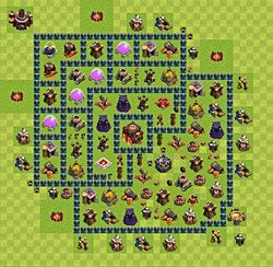 Base plan (layout), Town Hall Level 10 for trophies (defense) (#32)