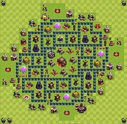 Base plan (layout), Town Hall Level 10 for trophies (defense) (#33)