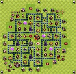 Base plan (layout), Town Hall Level 10 for trophies (defense) (#35)