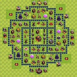 Base plan (layout), Town Hall Level 10 for trophies (defense) (#37)