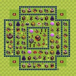 Base plan (layout), Town Hall Level 10 for trophies (defense) (#40)
