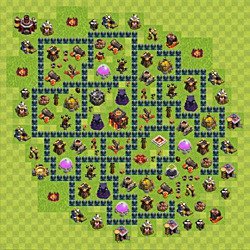 Base plan (layout), Town Hall Level 10 for trophies (defense) (#43)