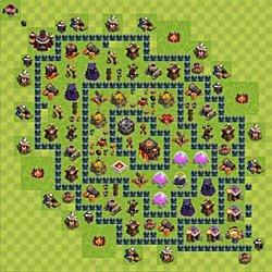Base plan (layout), Town Hall Level 10 for trophies (defense) (#45)