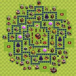 Base plan (layout), Town Hall Level 10 for trophies (defense) (#46)