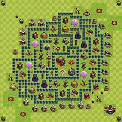 Base plan (layout), Town Hall Level 10 for trophies (defense) (#48)