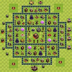 Base plan (layout), Town Hall Level 10 for trophies (defense) (#54)