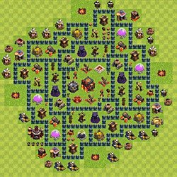 Base plan (layout), Town Hall Level 10 for trophies (defense) (#55)