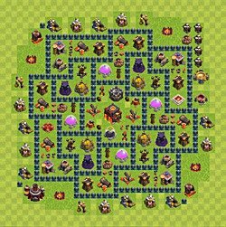 Base plan (layout), Town Hall Level 10 for trophies (defense) (#56)