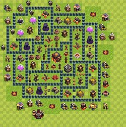 Base plan (layout), Town Hall Level 10 for trophies (defense) (#58)