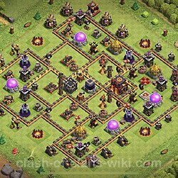 Base plan (layout), Town Hall Level 10 for trophies (defense) (#62)