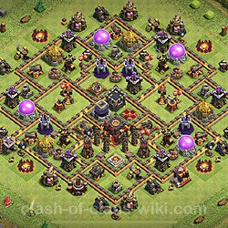Base plan (layout), Town Hall Level 10 for trophies (defense) (#63)