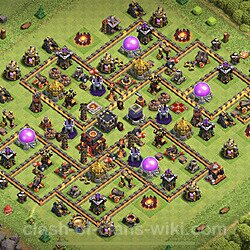 Base plan (layout), Town Hall Level 10 for trophies (defense) (#76)