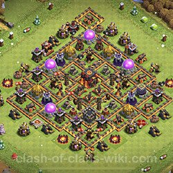 Base plan (layout), Town Hall Level 10 for trophies (defense) (#801)
