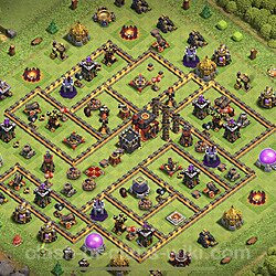 Base plan (layout), Town Hall Level 10 for trophies (defense) (#81)