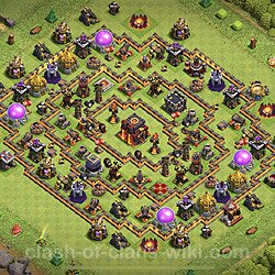 Base plan (layout), Town Hall Level 10 for trophies (defense) (#86)