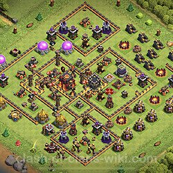Base plan (layout), Town Hall Level 10 for trophies (defense) (#88)