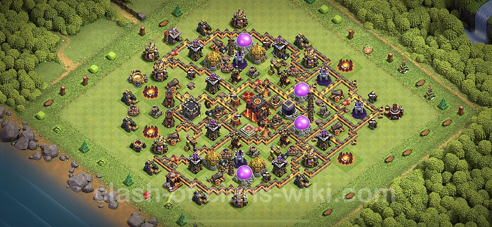 Full Upgrade TH10 Base Plan with Link, Anti Everything, Copy Town Hall 10 Max Levels Design 2023, #1027