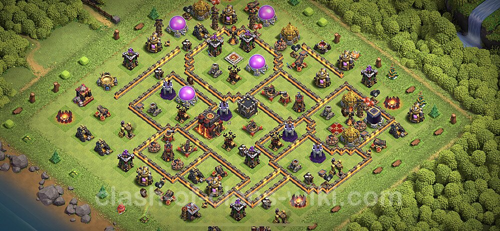 Full Upgrade TH10 Base Plan with Link, Anti 3 Stars, Copy Town Hall 10 Max Levels Design 2024, #1335