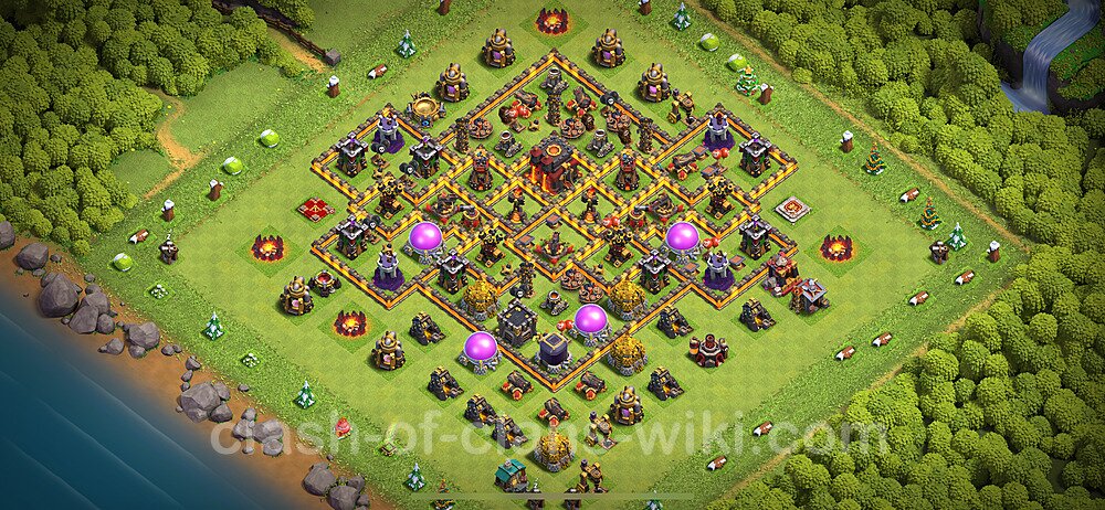 Full Upgrade TH10 Base Plan with Link, Anti 3 Stars, Copy Town Hall 10 Max Levels Design 2024, #1673