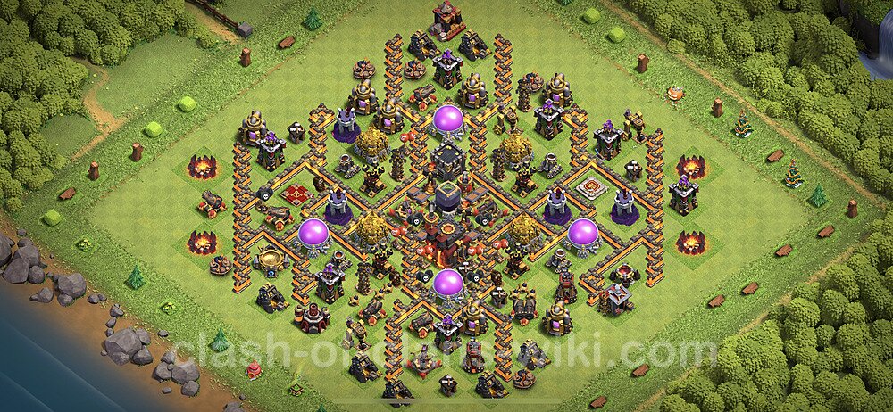 Anti Everything TH10 Base Plan with Link, Hybrid, Copy Town Hall 10 Design 2023, #248