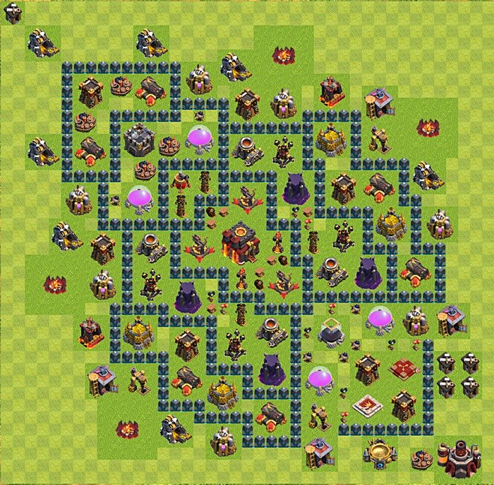 TH10 Trophy Base Plan, Town Hall 10 Base Design, #25