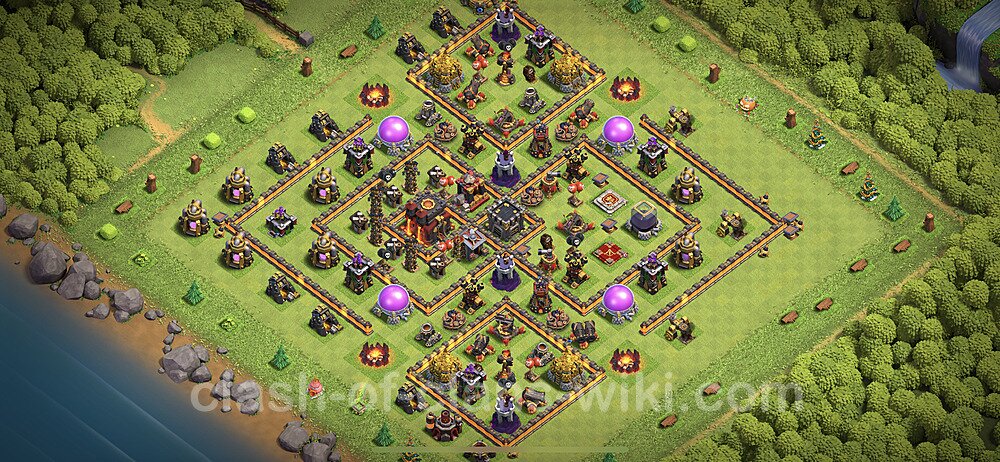 Anti Everything TH10 Base Plan with Link, Legend League, Copy Town Hall 10 Design 2023, #250