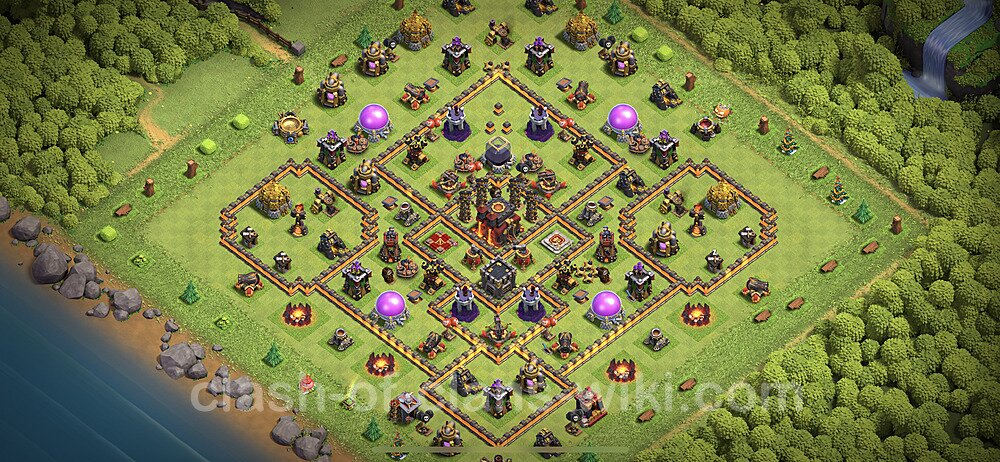 TH10 Anti 3 Stars Base Plan with Link, Anti Everything, Copy Town Hall 10 Base Design 2023, #251