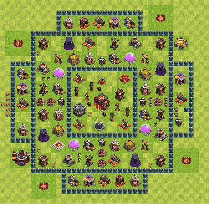 TH10 Trophy Base Plan, Town Hall 10 Base Design, #34