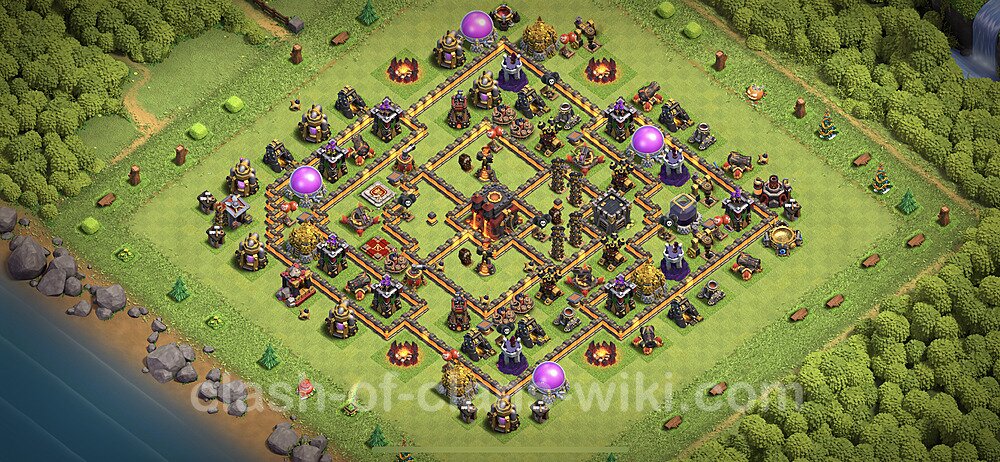 Anti Everything TH10 Base Plan with Link, Copy Town Hall 10 Design 2023, #65