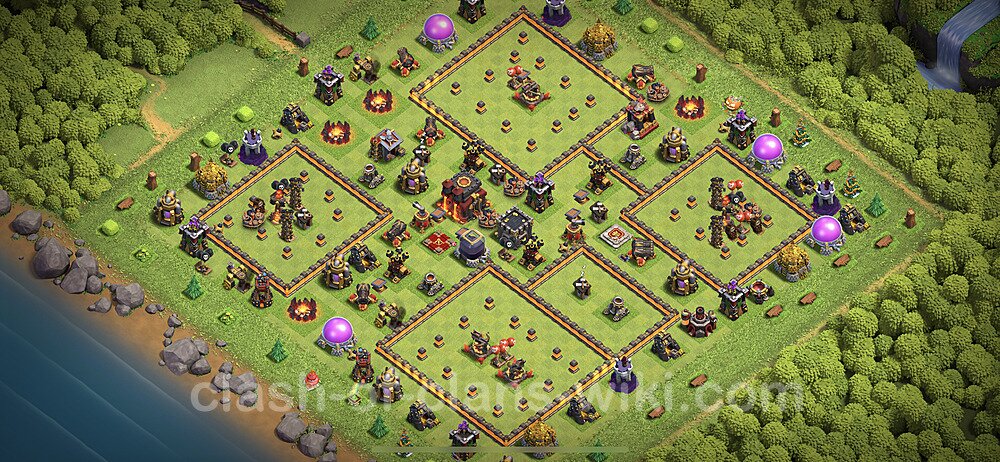 TH10 Anti 3 Stars Base Plan with Link, Anti Everything, Copy Town Hall 10 Base Design 2023, #67