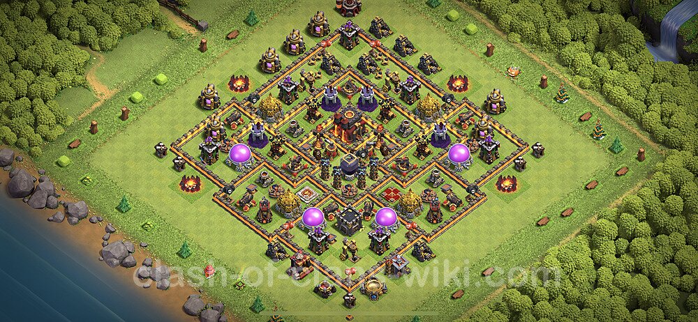 Top TH10 Unbeatable Anti Loot Base Plan with Link, Anti Air / Dragon, Copy Town Hall 10 Base Design 2023, #75