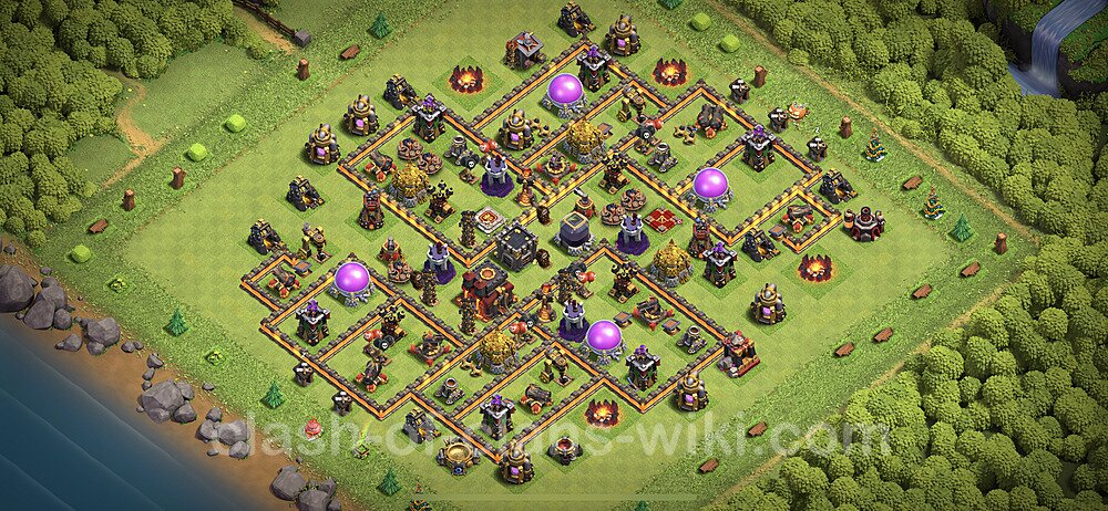 Full Upgrade TH10 Base Plan with Link, Anti Air / Dragon, Hybrid, Copy Town Hall 10 Max Levels Design 2023, #76