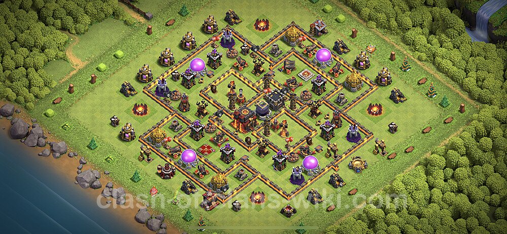 Anti Everything TH10 Base Plan with Link, Hybrid, Copy Town Hall 10 Design 2023, #77