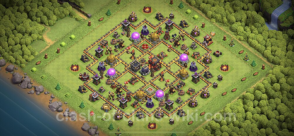Top TH10 Unbeatable Anti Loot Base Plan with Link, Anti Everything, Copy Town Hall 10 Base Design 2023, #78