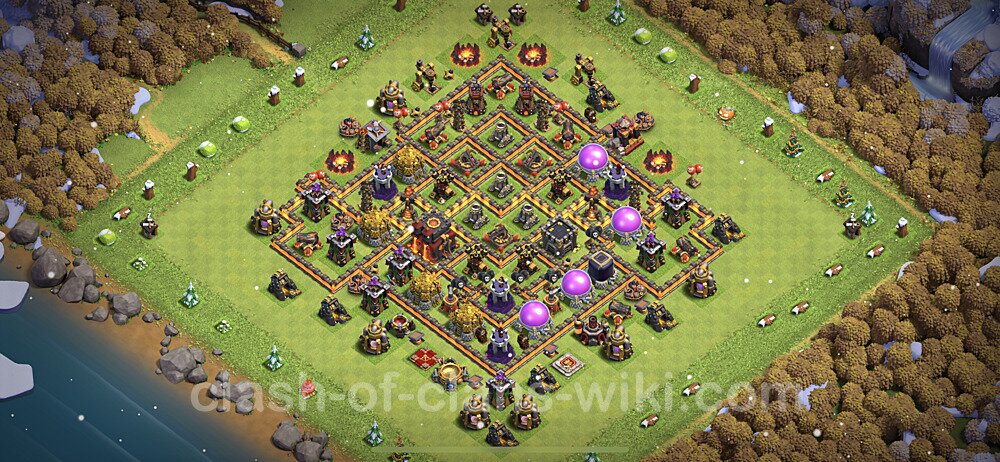 TH10 Anti 3 Stars Base Plan with Link, Anti Everything, Copy Town Hall 10 Base Design, #791