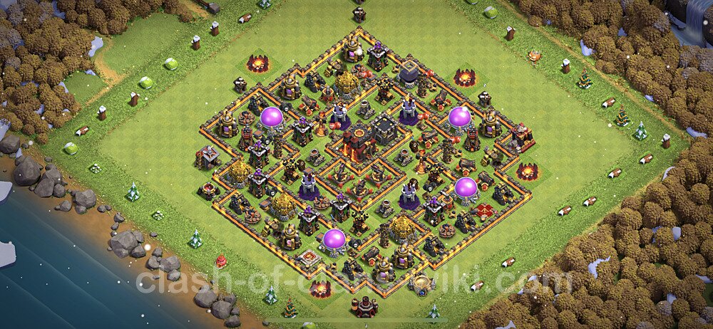 Top TH10 Unbeatable Anti Loot Base Plan with Link, Anti Everything, Copy Town Hall 10 Base Design, #817