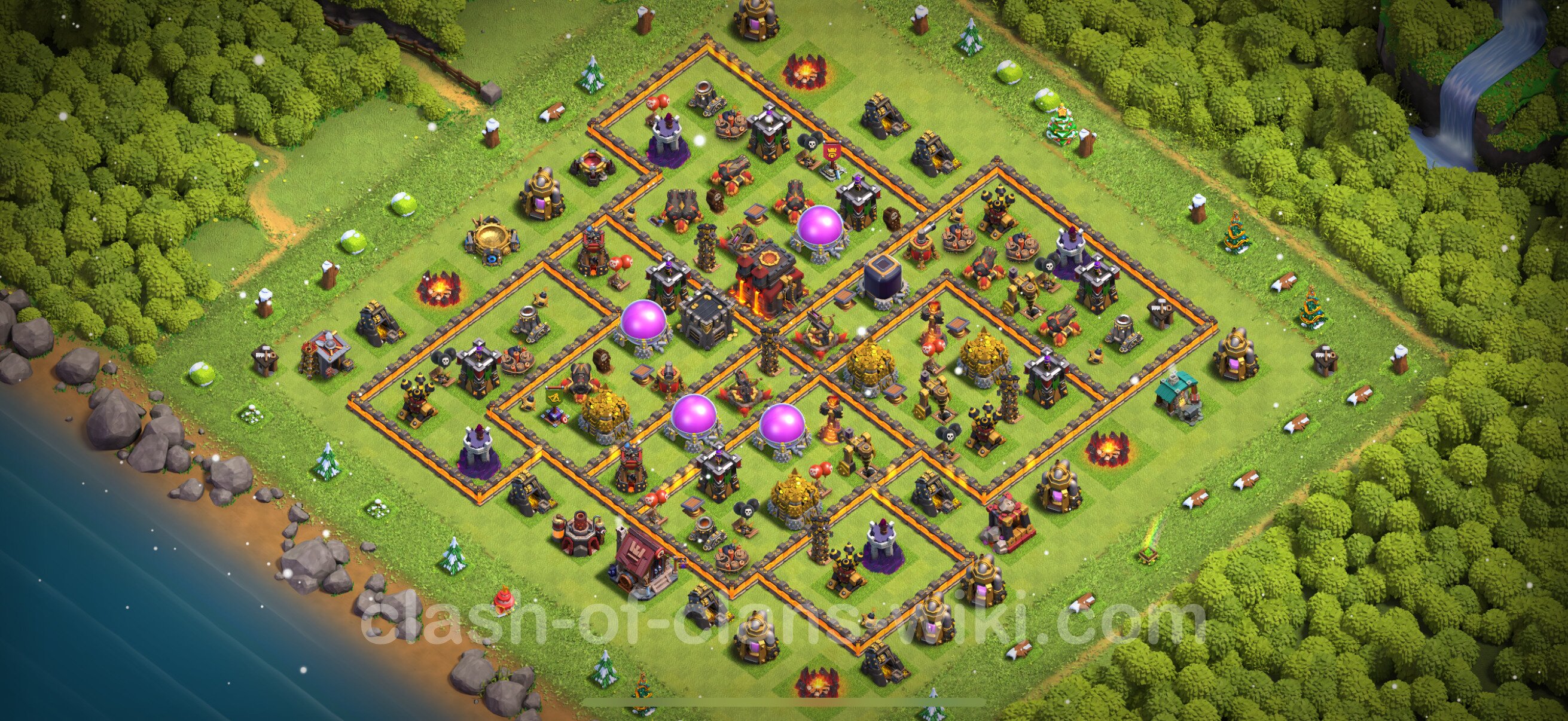 Farming Base TH10 with Link, Anti 3 Stars - Clash of Clans 2025 - Town ...