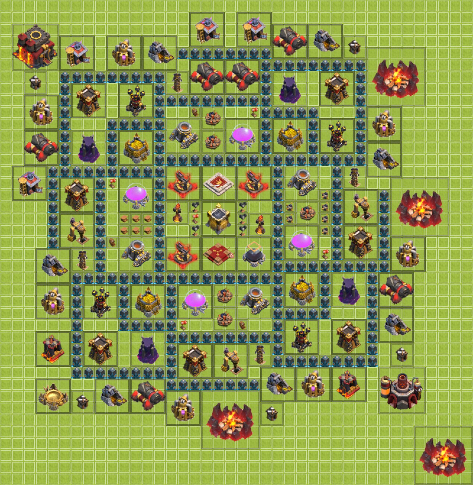 Farming Base TH10 - plan / layout / design - Clash of Clans, #19.
