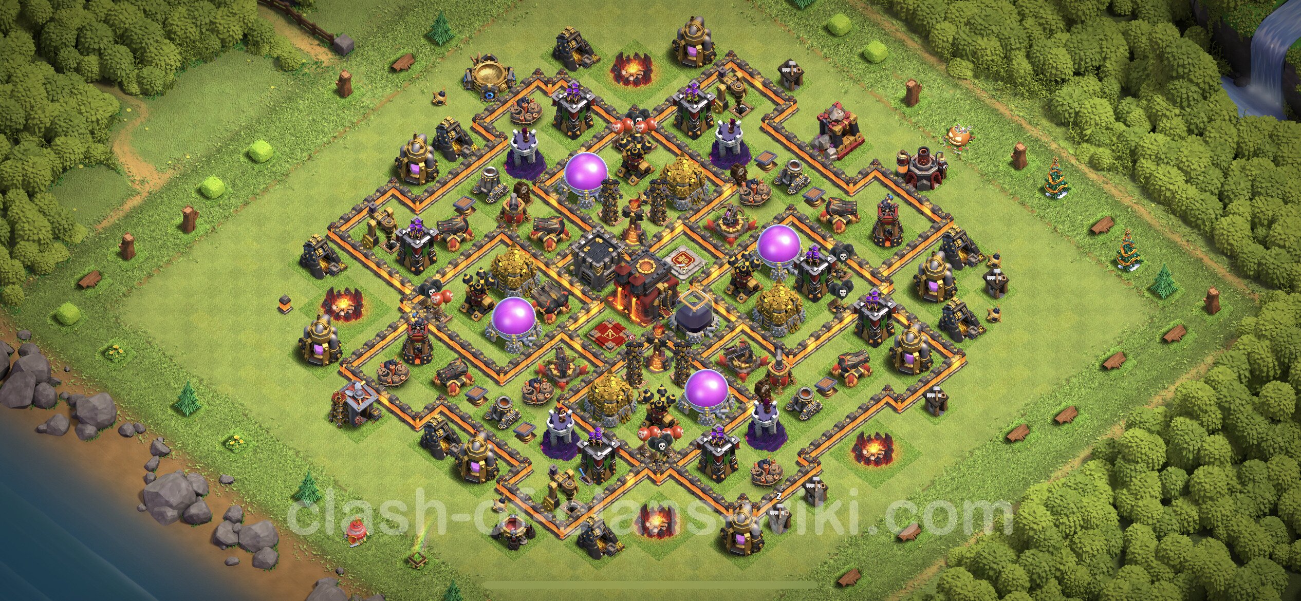 Clash Of Clans Farming Base Town Hall 10 Farming Base TH10 with Link, Anti 2 Stars, Hybrid - Clash of Clans